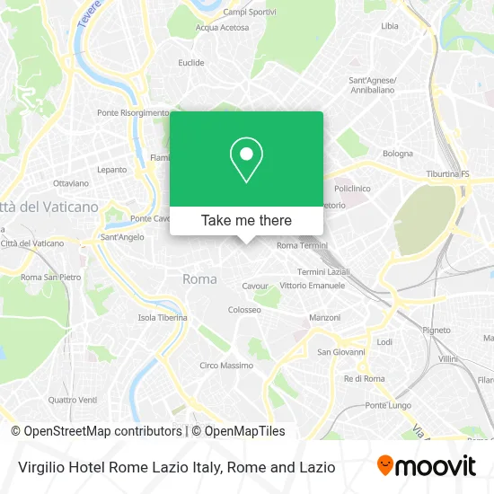 Virgilio Hotel Rome Lazio Italy map