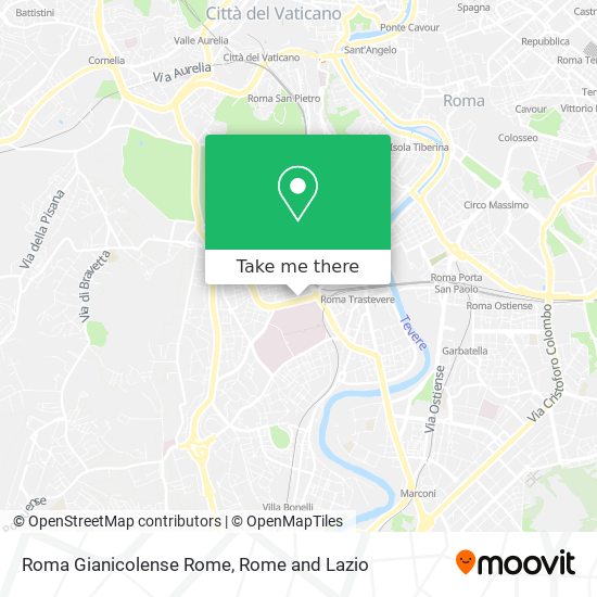 Roma Gianicolense Rome map