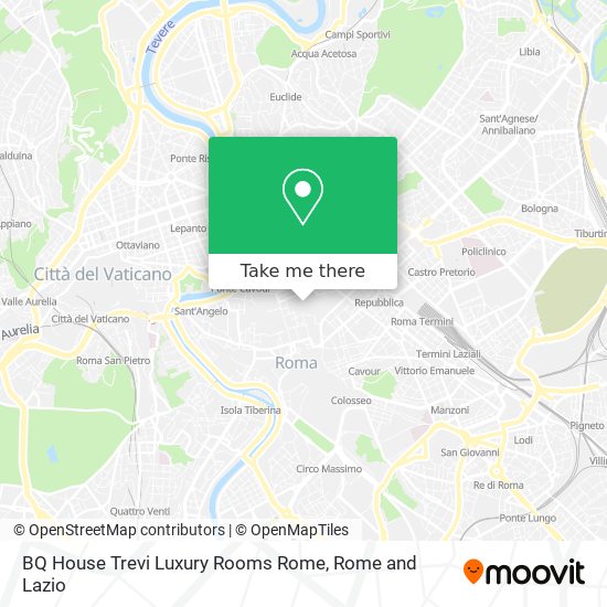BQ House Trevi Luxury Rooms Rome map