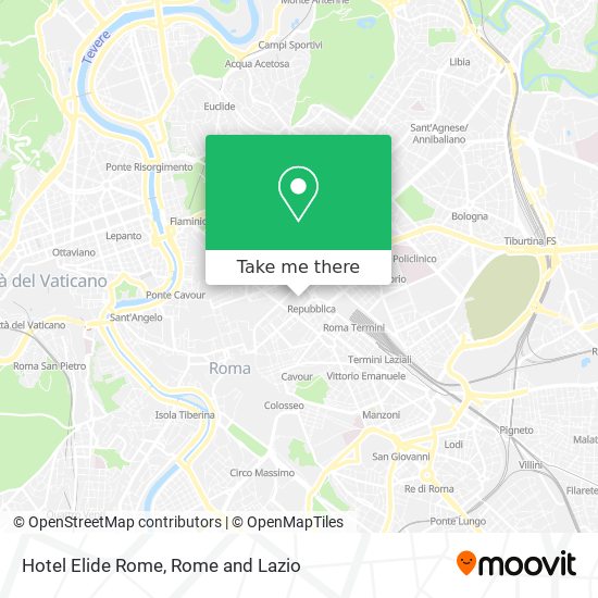 Hotel Elide Rome map