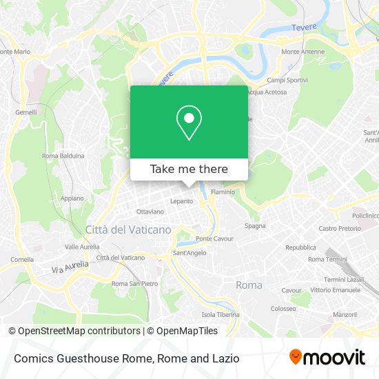 Comics Guesthouse Rome map