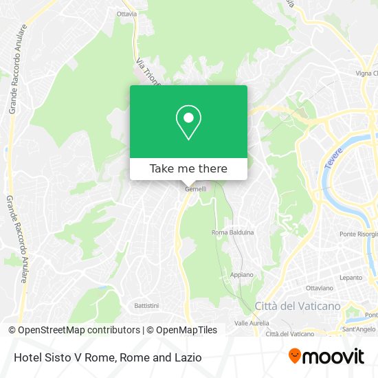 Hotel Sisto V Rome map