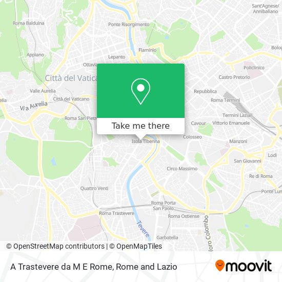 A Trastevere da M E Rome map