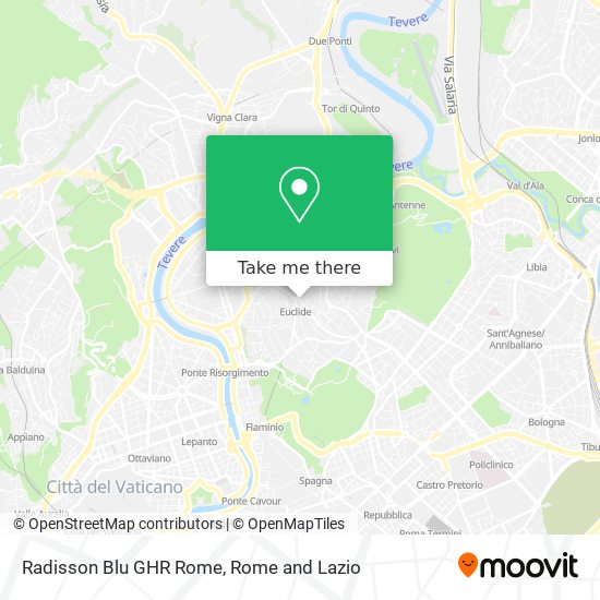 Radisson Blu GHR Rome map