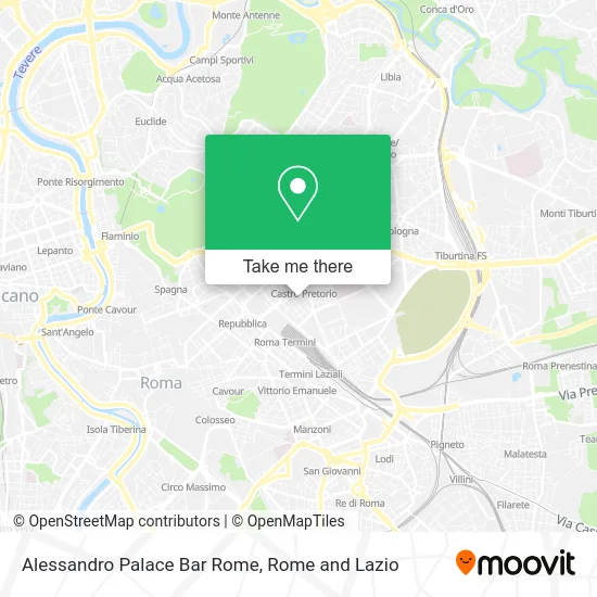 Alessandro Palace Bar Rome map