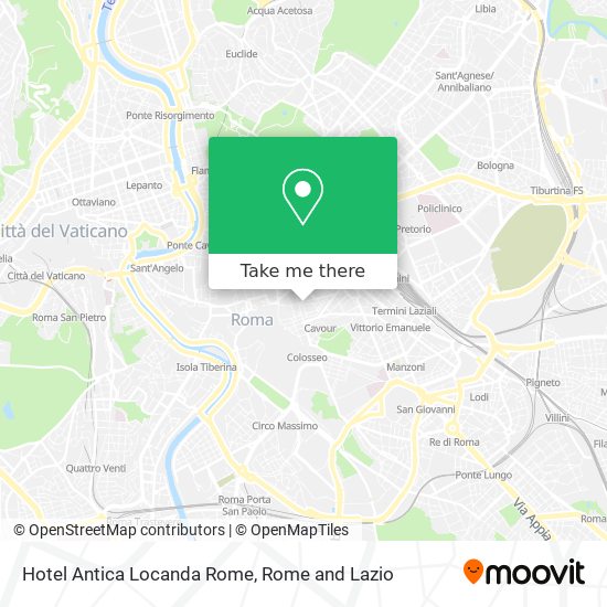 Hotel Antica Locanda Rome map