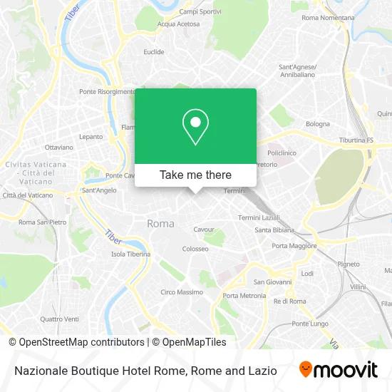 Nazionale Boutique Hotel Rome map