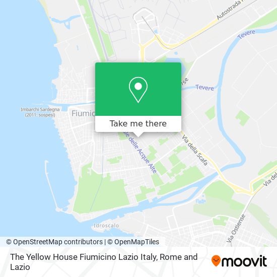 The Yellow House Fiumicino Lazio Italy map