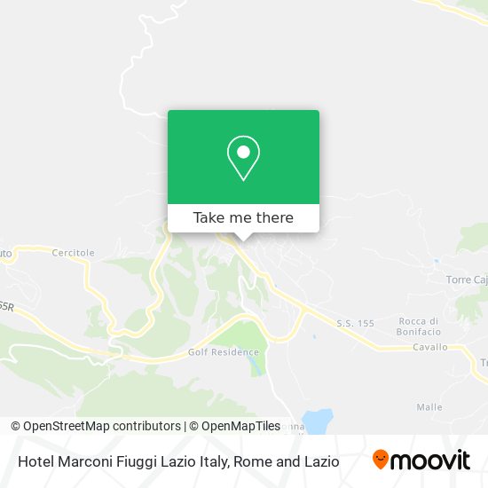 Hotel Marconi Fiuggi Lazio Italy map