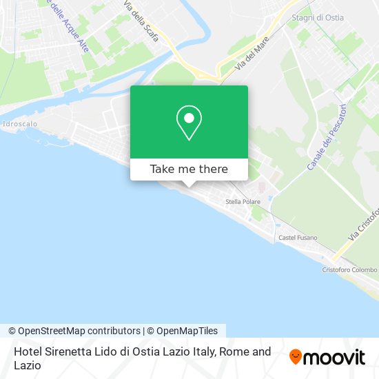 Hotel Sirenetta Lido di Ostia Lazio Italy map