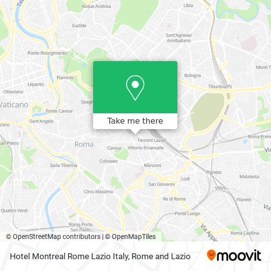 Hotel Montreal Rome Lazio Italy map