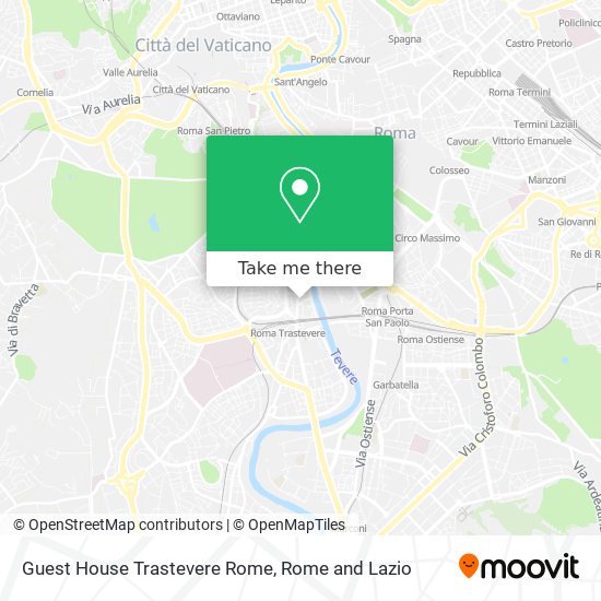 Guest House Trastevere Rome map