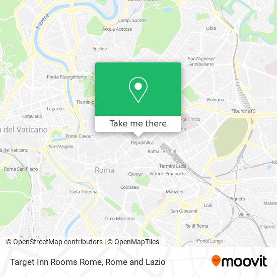 Target Inn Rooms Rome map