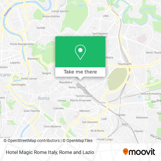 Hotel Magic Rome Italy map