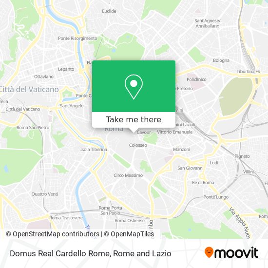 Domus Real Cardello Rome map