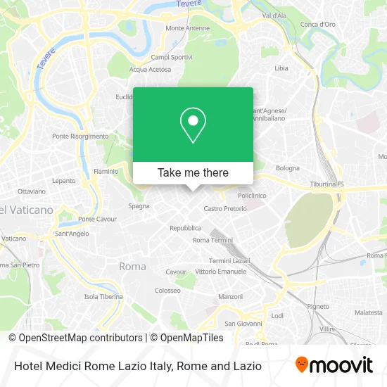 Hotel Medici Rome Lazio Italy map