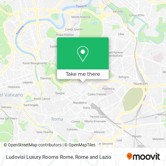 Ludovisi Luxury Rooms Rome map