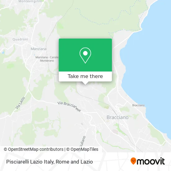 Pisciarelli Lazio Italy map