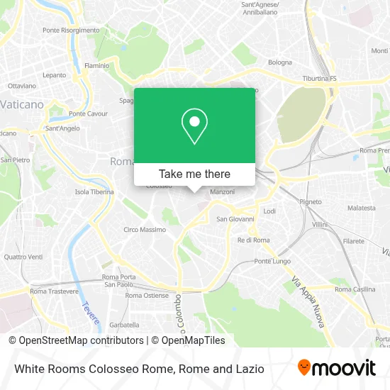 White Rooms Colosseo Rome map