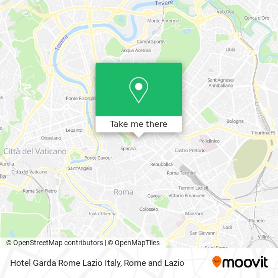 Hotel Garda Rome Lazio Italy map