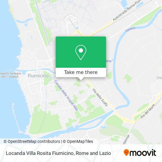 Locanda Villa Rosita Fiumicino map