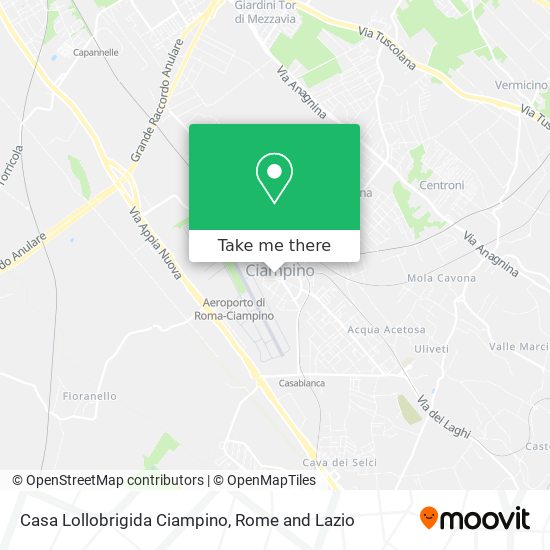 Casa Lollobrigida Ciampino map