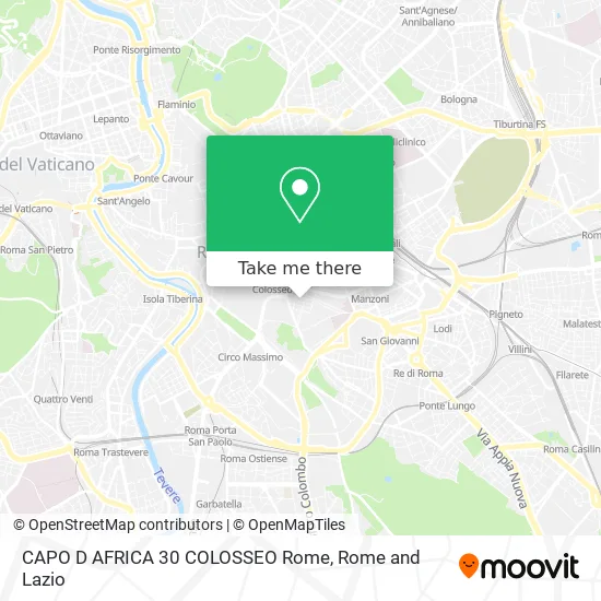 Capo D'Africa 30 Colosseo Rome map
