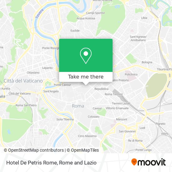 Hotel De Petris Rome map