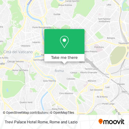 Trevi Palace Hotel Rome map