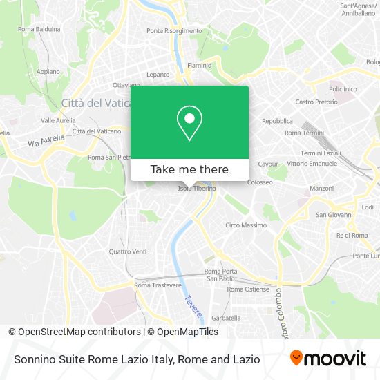 Sonnino Suite Rome Lazio Italy map