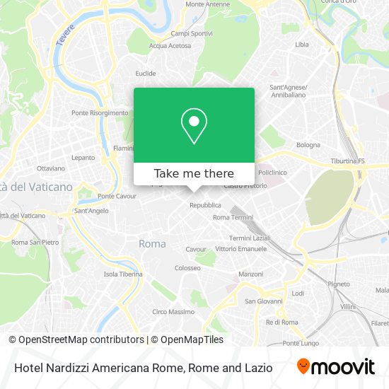 Hotel Nardizzi Americana Rome map