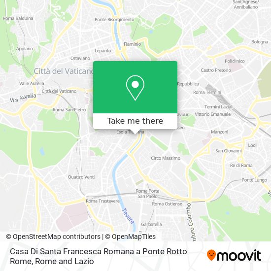 Casa Di Santa Francesca Romana a Ponte Rotto Rome map