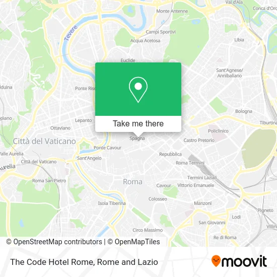 The Code Hotel Rome map