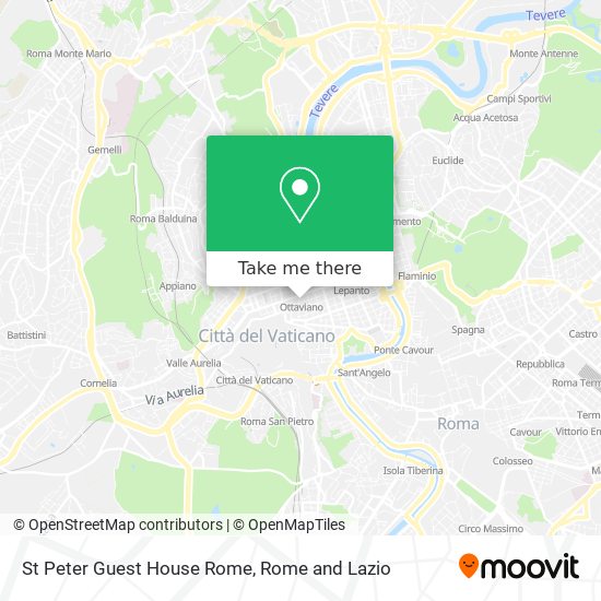 St Peter Guest House Rome map
