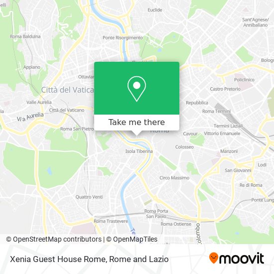 Xenia Guest House Rome map