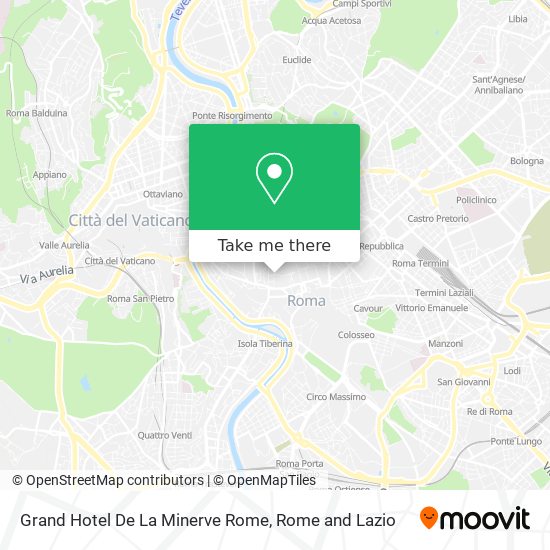 Grand Hotel De La Minerve Rome map