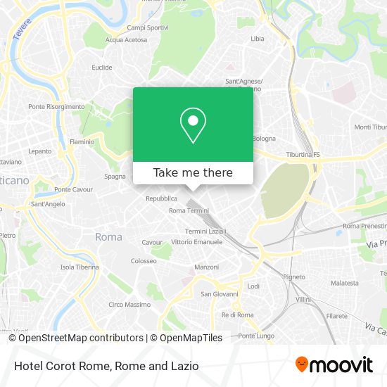 Hotel Corot Rome map