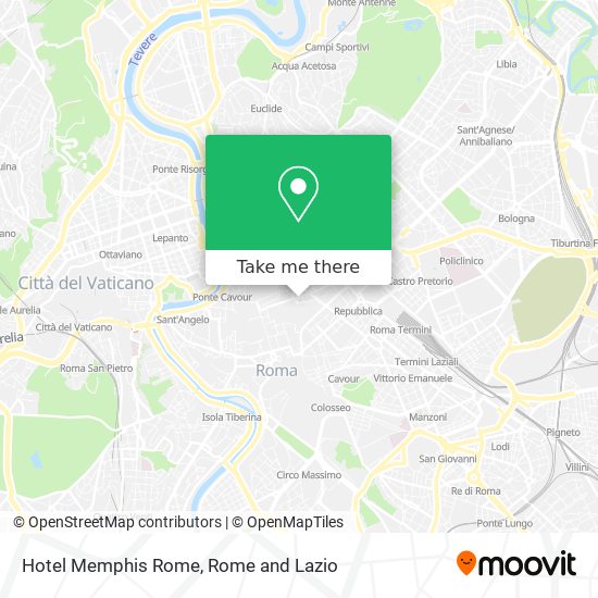 Hotel Memphis Rome map