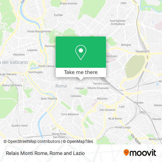 Relais Monti Rome map