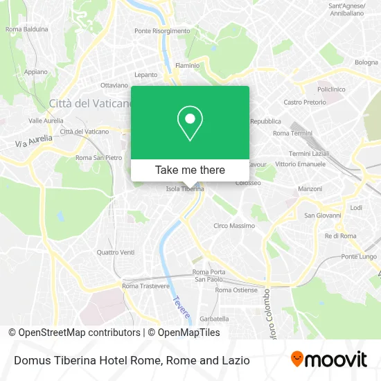 Domus Tiberina Hotel Rome map