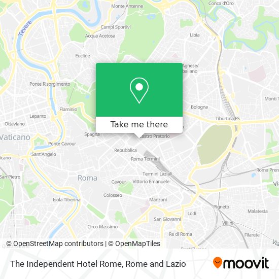 The Independent Hotel Rome map
