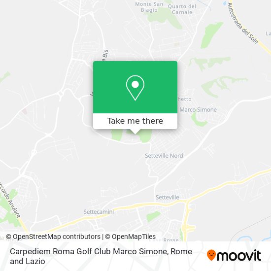 Carpediem Roma Golf Club Marco Simone map