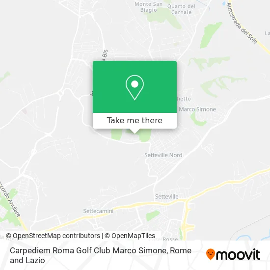 Carpediem Rome Golf Club Marco Simone map