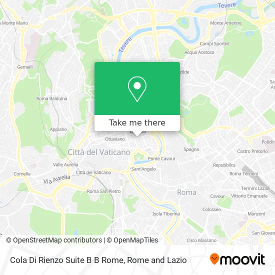 Cola Di Rienzo Suite Bed and Breakfast Rome map