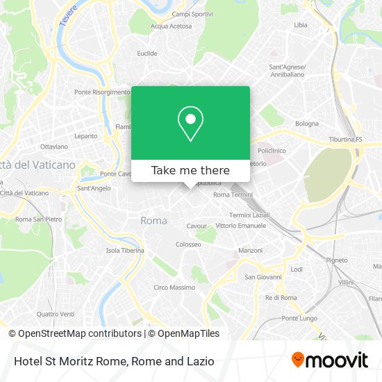 Hotel St Moritz Rome map