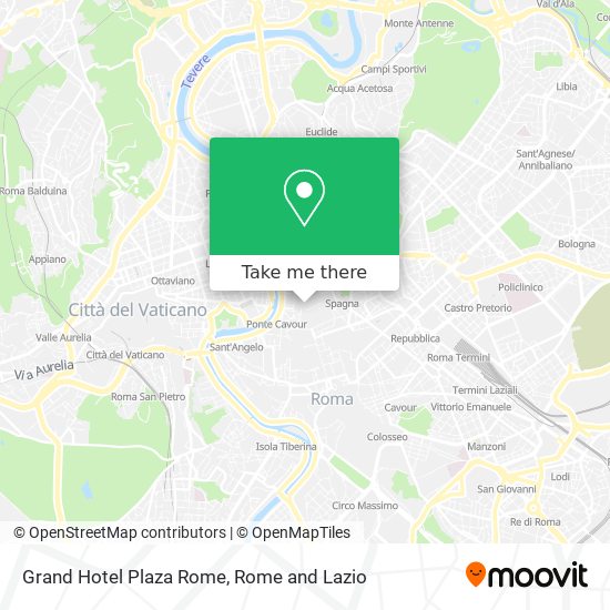 Grand Hotel Plaza Rome map