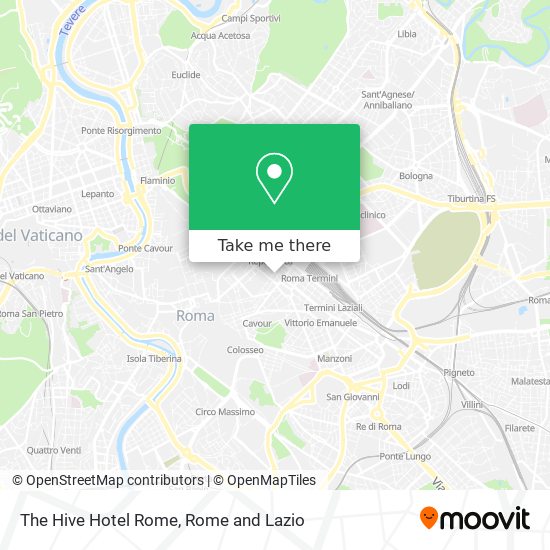 The Hive Hotel Rome map