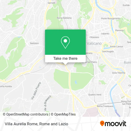 Villa Aurelia Rome map