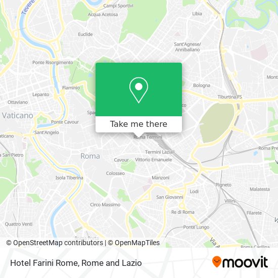 Hotel Farini Rome map