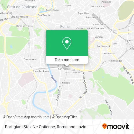 Partigiani Station Ostiense map